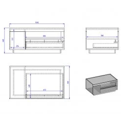 Loftscape Table basse Accra - Anthracite / Imitation chêne -Meubles de salon Soldes 1000348810 220506 500 SKETCH DETAILS P000000001000348810 sketch