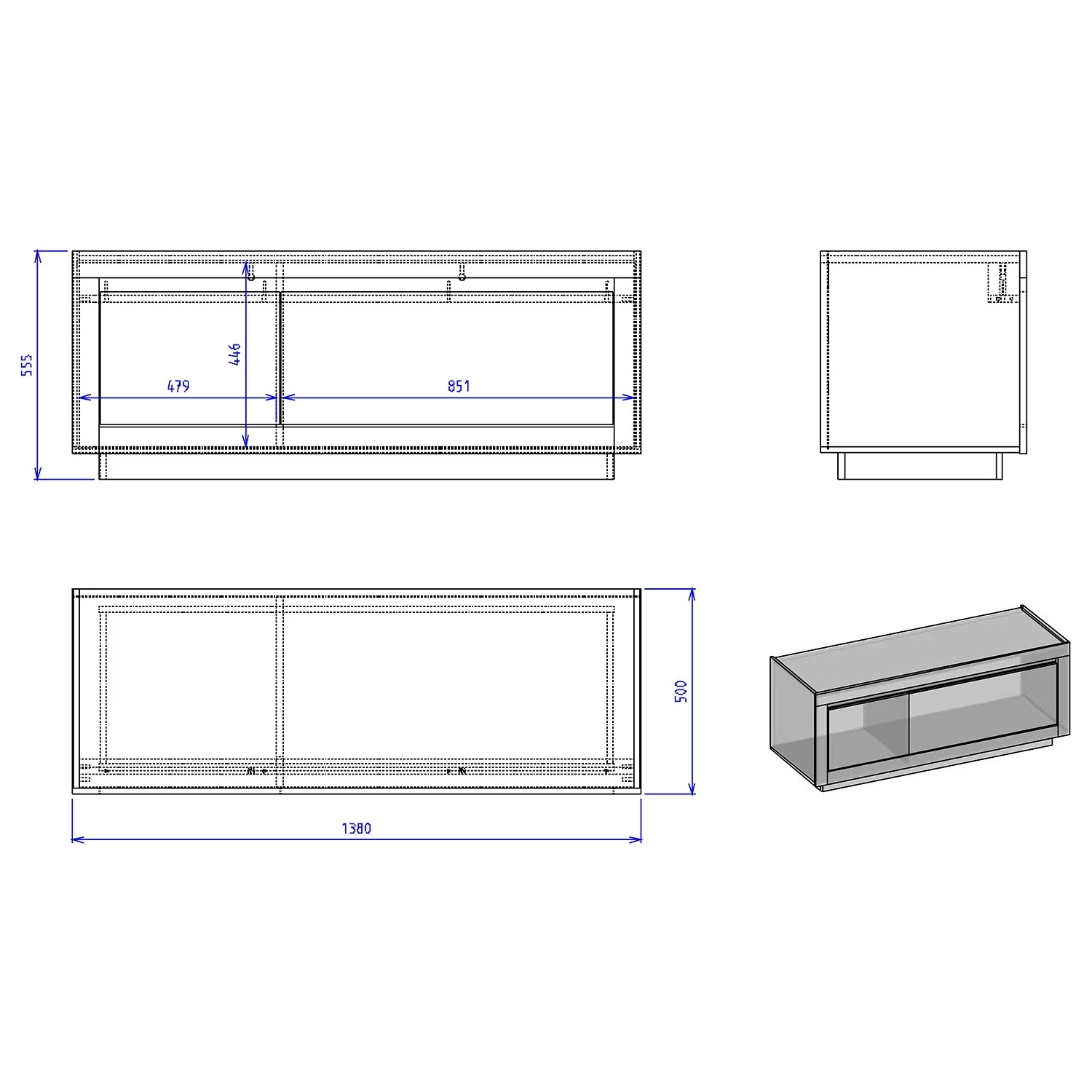 Loftscape Meuble TV Accra I - Blanc / Anthracite 10 Loftscape Meuble TV Accra I - Blanc / Anthracite – Image 8