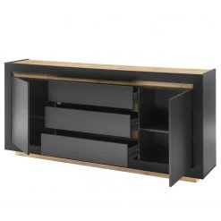 Loftscape Buffet Accra - Anthracite / Imitation chêne -Meubles de salon Soldes 1000348819 220506 031 DETAILS P000000001000348819