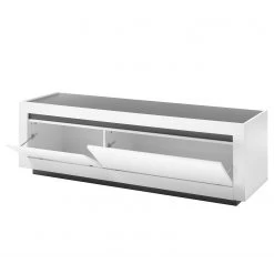 Loftscape Ensemble meubles TV Accra I (4 élém.) - Blanc / Anthracite -Meubles de salon Soldes 1000348830 220506 032 DETAILS P000000001000348830