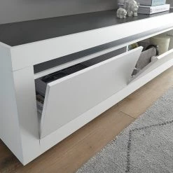 Loftscape Ensemble meubles TV Accra III (3 élém.) - Blanc / Anthracite -Meubles de salon Soldes 1000348831 220506 038 DETAILS P000000001000348831