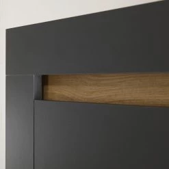 Loftscape Ensemble meubles TV Accra II (4 élém.) - Anthracite / Imitation chêne -Meubles de salon Soldes 1000348832 220506 044 DETAILS P000000001000348832