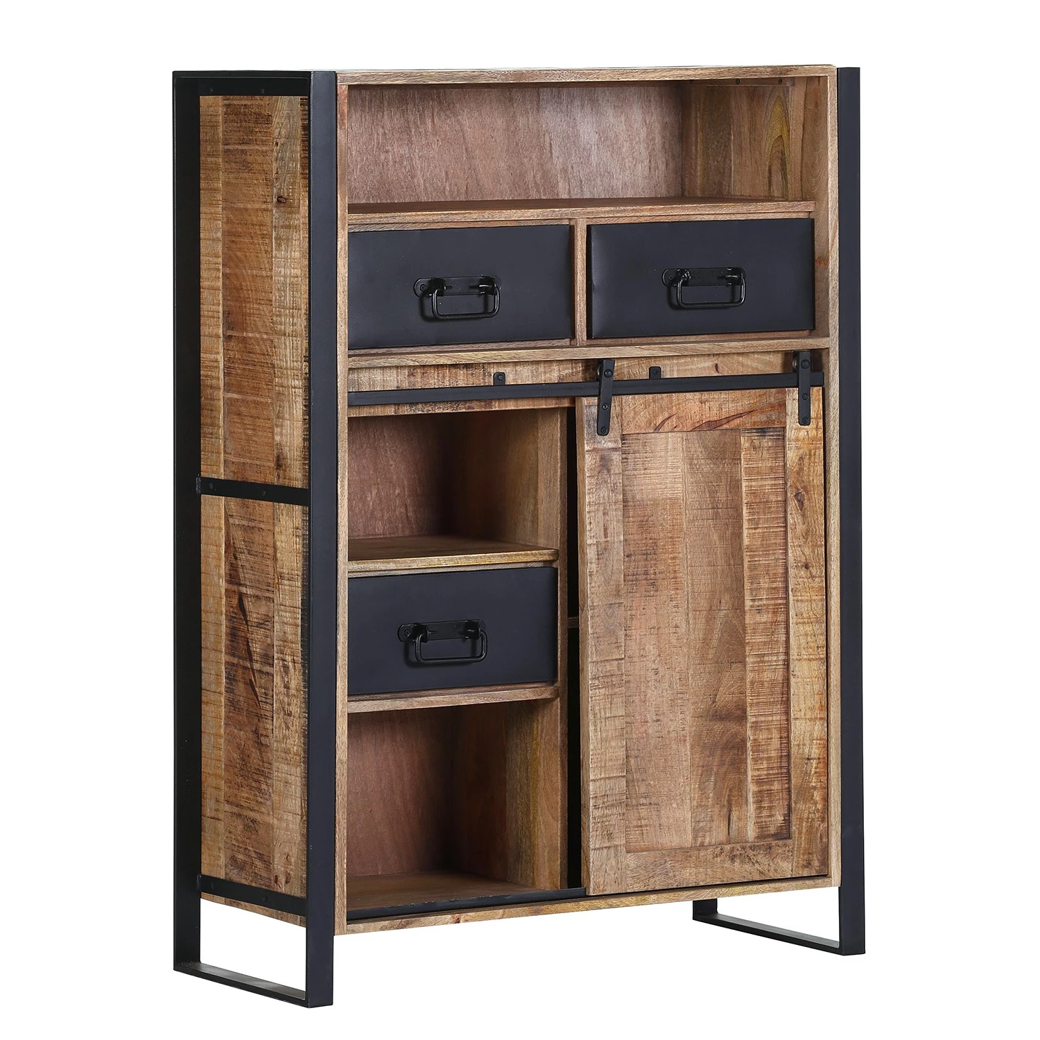 Red Living Buffet haut Toleos - Manguier brut massif / Fer - Manguier / Noir 3 Red Living Buffet haut Toleos - Manguier brut massif / Fer - Manguier / Noir