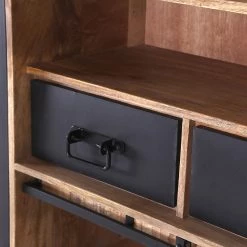 Red Living Buffet haut Toleos - Manguier brut massif / Fer - Manguier / Noir 11 Red Living Buffet haut Toleos - Manguier brut massif / Fer - Manguier / Noir -Meubles de salon Soldes 1000352069 220520 030 DETAILS P000000001000352069