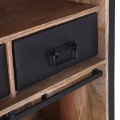 Red Living Buffet haut Toleos - Manguier brut massif / Fer - Manguier / Noir 12 Red Living Buffet haut Toleos - Manguier brut massif / Fer - Manguier / Noir -Meubles de salon Soldes 1000352069 220520 035 DETAILS P000000001000352069