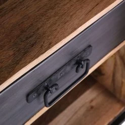 Red Living Enfilade Toleos - Manguier brut massif / Fer - Manguier / Noir -Meubles de salon Soldes 1000352070 220520 030 DETAILS P000000001000352070