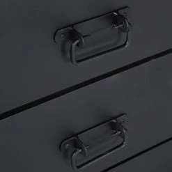 Red Living Meuble TV Toleos - Manguier brut massif / Fer - Manguier / Noir -Meubles de salon Soldes 1000352071 220520 040 DETAILS P000000001000352071