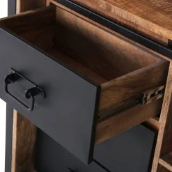 Red Living Meuble TV Toleos - Manguier brut massif / Fer - Manguier / Noir -Meubles de salon Soldes 1000352071 220520 045 DETAILS P000000001000352071