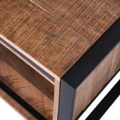 Red Living Meuble TV Toleos - Manguier brut massif / Fer - Manguier / Noir -Meubles de salon Soldes 1000352071 220520 055 DETAILS P000000001000352071