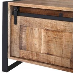 Red Living Table basse Toleos - Manguier brut massif / Fer - Manguier / Noir -Meubles de salon Soldes 1000352075 220520 040 DETAILS P000000001000352075