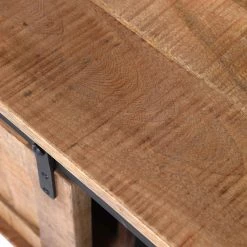 Red Living Table basse Toleos - Manguier brut massif / Fer - Manguier / Noir -Meubles de salon Soldes 1000352075 220520 050 DETAILS P000000001000352075