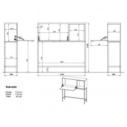 Germania Console Wigston - Blanc -Meubles de salon Soldes 1000352098 220512 500 SKETCH DETAILS P000000001000352098 sketch