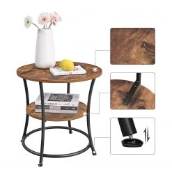 Red Living Bout de canapé Uberto III - Marron / Noir -Meubles de salon Soldes 1000353404 220601 031 DETAILS P000000001000353404