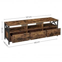 Red Living Meuble TV Molalla I - Marron / Noir -Meubles de salon Soldes 1000353405 220601 500 SKETCH DETAILS P000000001000353405 sketch