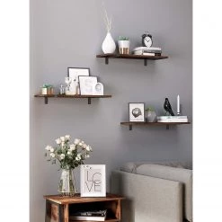 Red Living Tablettes murales Crossville II (lot 2) - Marron / Noir 12 Red Living Tablettes murales Crossville II (lot 2) - Marron / Noir -Meubles de salon Soldes 1000353409 220601 021 MOOD DETAILS P000000001000353409 mood