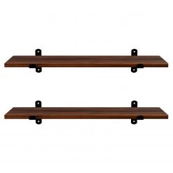 Red Living Tablettes murales Crossville II (lot 2) - Marron / Noir 13 Red Living Tablettes murales Crossville II (lot 2) - Marron / Noir -Meubles de salon Soldes 1000353409 220601 030 DETAILS P000000001000353409