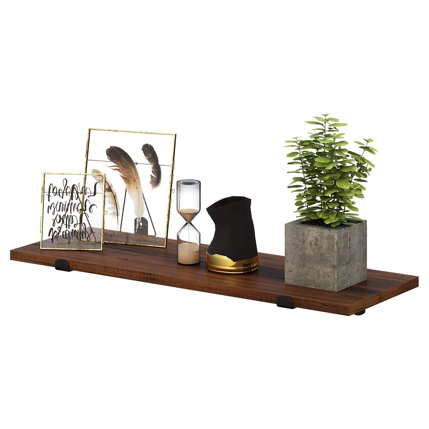 Red Living Tablettes murales Crossville II (lot 2) - Marron / Noir 9 Red Living Tablettes murales Crossville II (lot 2) - Marron / Noir – Image 7