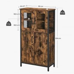 Red Living Buffet haut Morristown - Marron / Noir -Meubles de salon Soldes 1000353411 220601 500 SKETCH DETAILS P000000001000353411 sketch