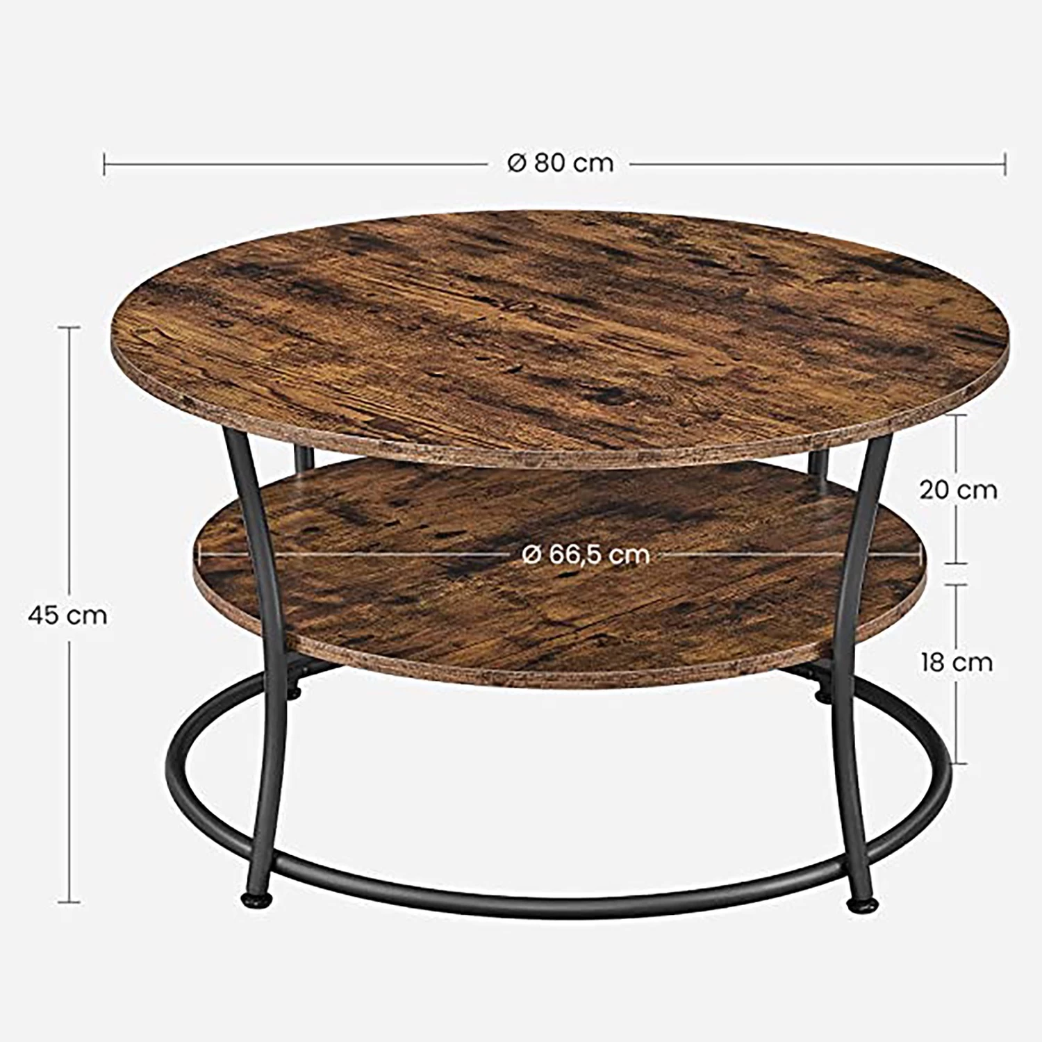 Red Living Table basse Raphine - Marron / Noir 8 Red Living Table basse Raphine - Marron / Noir – Image 6