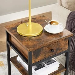 Red Living Bout de canapé Brillac II - Marron / Noir 11 Red Living Bout de canapé Brillac II - Marron / Noir -Meubles de salon Soldes 1000353416 220601 030 DETAILS P000000001000353416