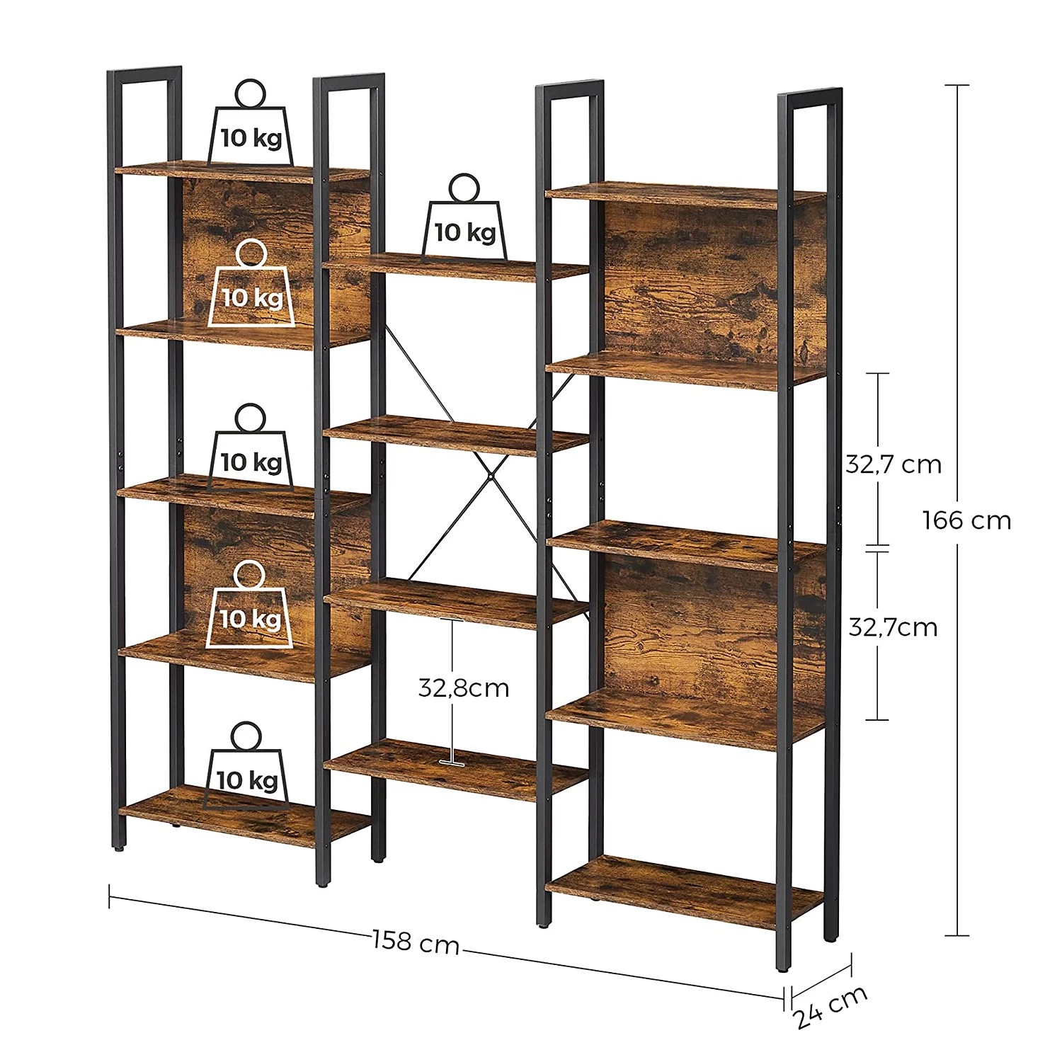 Red Living Étagère Leesville IV - Marron / Noir 11 Red Living Étagère Leesville IV - Marron / Noir – Image 9