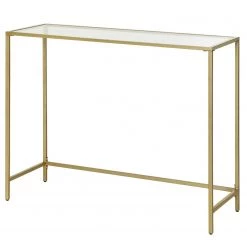 Red Living Console Poygan II - Verre / Métal - Doré