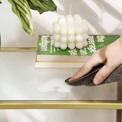 Red Living Console Poygan II - Verre / Métal - Doré -Meubles de salon Soldes 1000353441 220601 030 DETAILS P000000001000353441