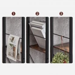 Red Living Étagère Niolon I - Marron / Noir -Meubles de salon Soldes 1000355207 220601 032 DETAILS P000000001000355207