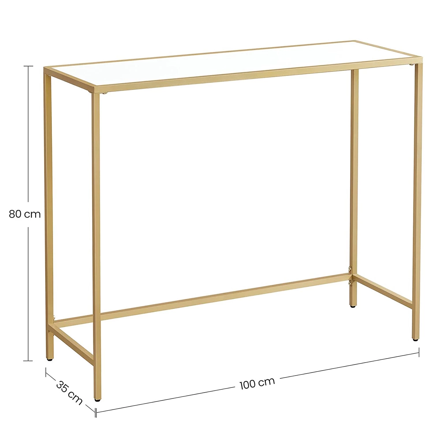 Red Living Console Poygan III - Blanc / Doré 10 Red Living Console Poygan III - Blanc / Doré – Image 8
