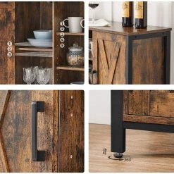 Red Living Buffet Towa I - Marron / Noir -Meubles de salon Soldes 1000355227 220601 032 DETAILS P000000001000355227