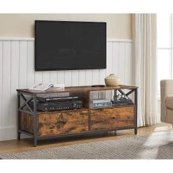 Red Living Meuble TV Molalla II - Marron / Noir -Meubles de salon Soldes 1000355235 220601 021 MOOD DETAILS P000000001000355235 mood