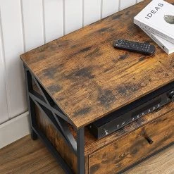 Red Living Meuble TV Molalla II - Marron / Noir -Meubles de salon Soldes 1000355235 220601 032 DETAILS P000000001000355235