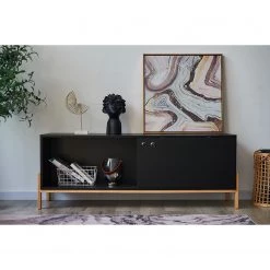 Norrwood Meuble TV Caborn II - Noir / Pin -Meubles de salon Soldes 1000355281 220603 020 MOOD DETAILS P000000001000355281 mood