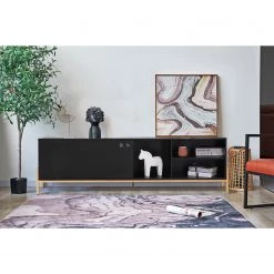 Norrwood Meuble TV Caborn I - Noir / Pin -Meubles de salon Soldes 1000355283 220603 020 MOOD DETAILS P000000001000355283 mood