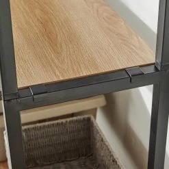 Red Living Étagère Ruoms I - Imitation acacia / Noir -Meubles de salon Soldes 1000355289 220603 032 DETAILS P000000001000355289