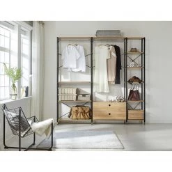 Red Living Étagère Ruoms II - Imitation acacia / Noir -Meubles de salon Soldes 1000355290 220603 020 MOOD DETAILS P000000001000355290 mood