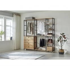 Red Living Étagère Ruoms II - Imitation acacia / Noir -Meubles de salon Soldes 1000355290 220603 021 MOOD DETAILS P000000001000355290 mood