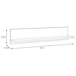 Loftscape Étagère murale Verolme - Imitation chêne - Largeur : 125 cm 7 Loftscape Étagère murale Verolme - Imitation chêne - Largeur : 125 cm -Meubles de salon Soldes 1000356694 220603 500 SKETCH DETAILS P000000001000356694 sketch