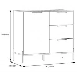 Loftscape Buffet Ozora - Blanc brillant / Blanc mat 14 Loftscape Buffet Ozora - Blanc brillant / Blanc mat -Meubles de salon Soldes 1000356695 220603 500 SKETCH DETAILS P000000001000356695 sketch