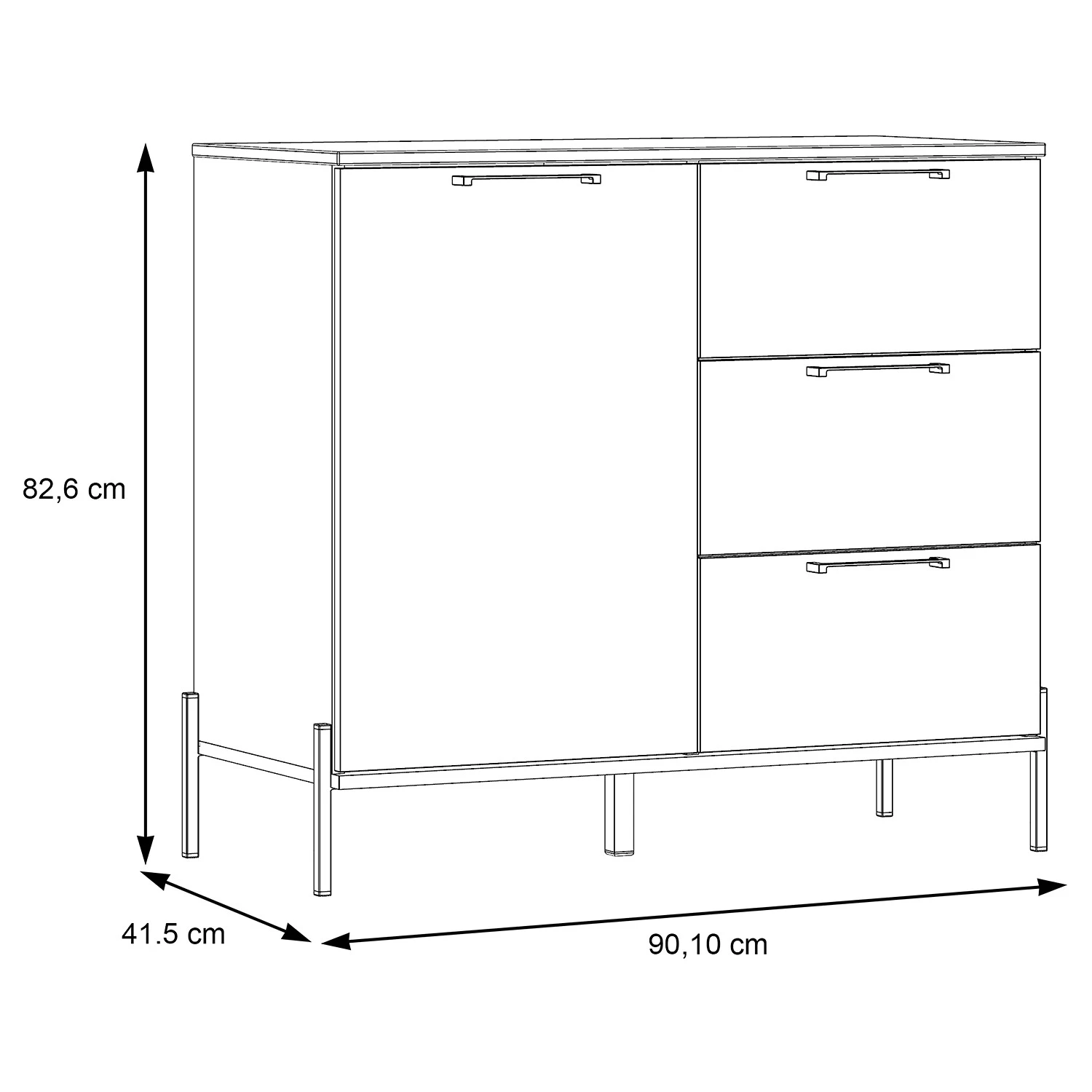 Loftscape Buffet Ozora - Blanc brillant / Blanc mat 8 Loftscape Buffet Ozora - Blanc brillant / Blanc mat – Image 6