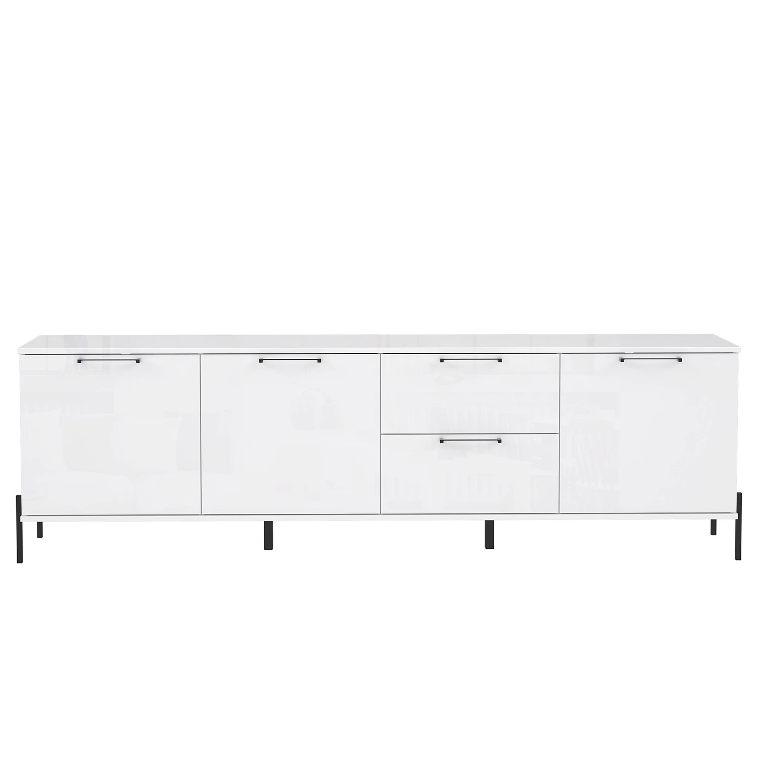 Loftscape Buffet Ozora III - Blanc brillant / Blanc mat 5 Loftscape Buffet Ozora III - Blanc brillant / Blanc mat – Image 3