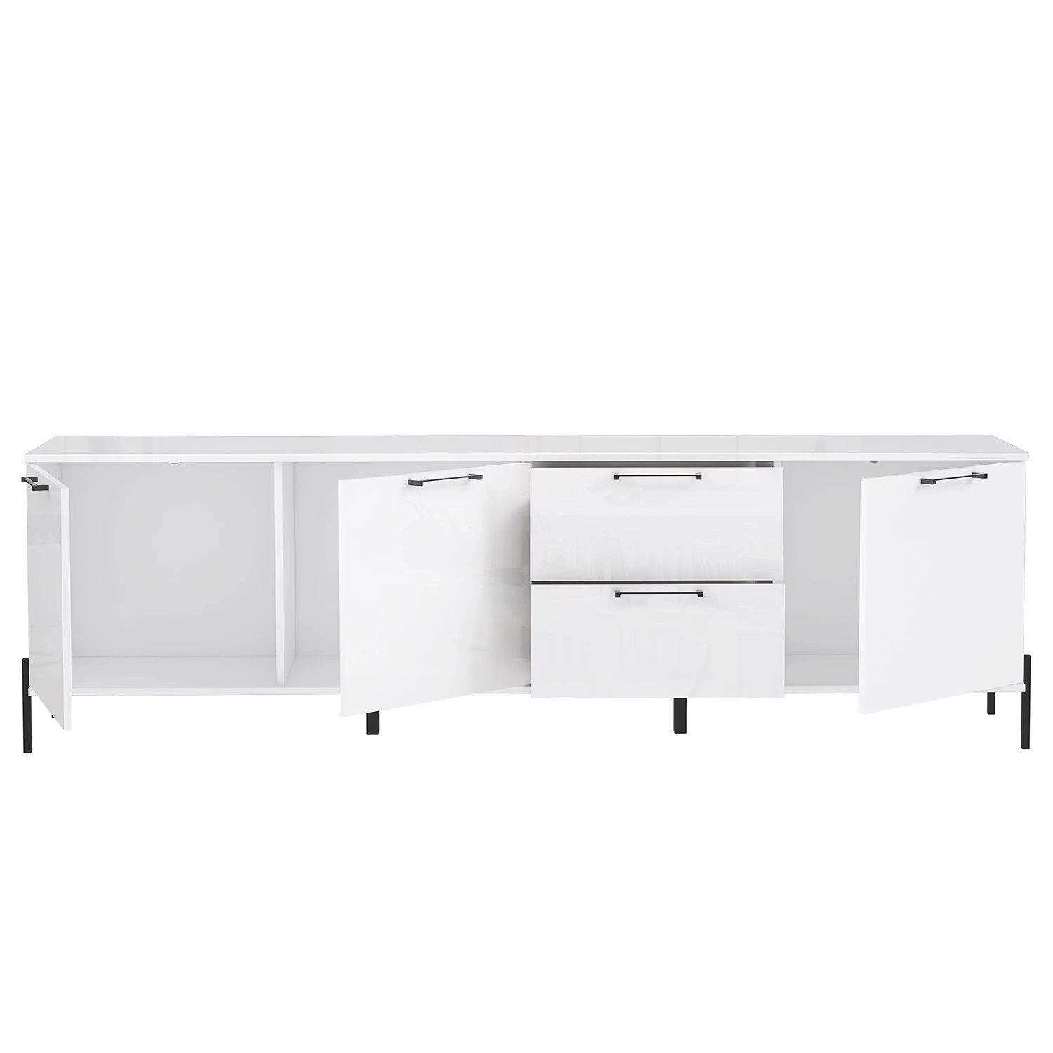 Loftscape Buffet Ozora III - Blanc brillant / Blanc mat 6 Loftscape Buffet Ozora III - Blanc brillant / Blanc mat – Image 4
