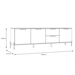 Loftscape Buffet Ozora III - Blanc brillant / Blanc mat 16 Loftscape Buffet Ozora III - Blanc brillant / Blanc mat -Meubles de salon Soldes 1000356706 220603 500 SKETCH DETAILS P000000001000356706 sketch