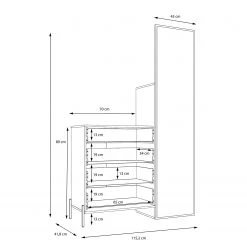 Loftscape Ensemble d’entrée compact Ozora - Blanc brillant / Blanc mat 18 Loftscape Ensemble d’entrée compact Ozora - Blanc brillant / Blanc mat -Meubles de salon Soldes 1000356710 220603 501 SKETCH DETAILS P000000001000356710 sketch