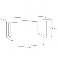 Red Living Table basse Vallegrande - Imitation pin des Alpes / Noir -Meubles de salon Soldes 1000356712 220603 501 SKETCH DETAILS P000000001000356712 sketch
