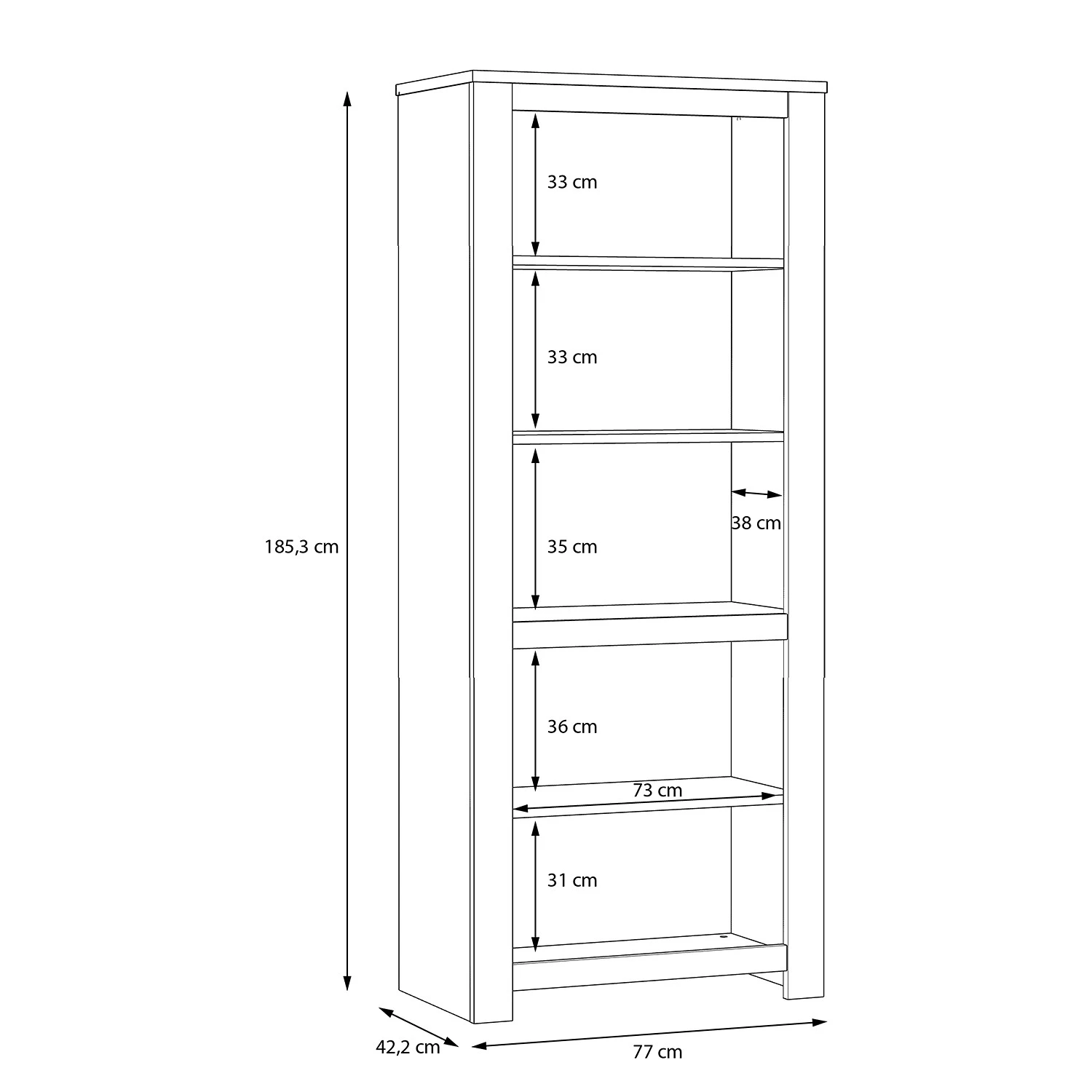Loftscape Vitrine Verolme - Imitation chêne 8 Loftscape Vitrine Verolme - Imitation chêne – Image 6