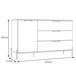 Loftscape Buffet Ozora I - Blanc brillant / Blanc mat 14 Loftscape Buffet Ozora I - Blanc brillant / Blanc mat -Meubles de salon Soldes 1000356721 220603 500 SKETCH DETAILS P000000001000356721 sketch