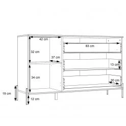 Loftscape Buffet Ozora I - Blanc brillant / Blanc mat 15 Loftscape Buffet Ozora I - Blanc brillant / Blanc mat -Meubles de salon Soldes 1000356721 220603 501 SKETCH DETAILS P000000001000356721 sketch