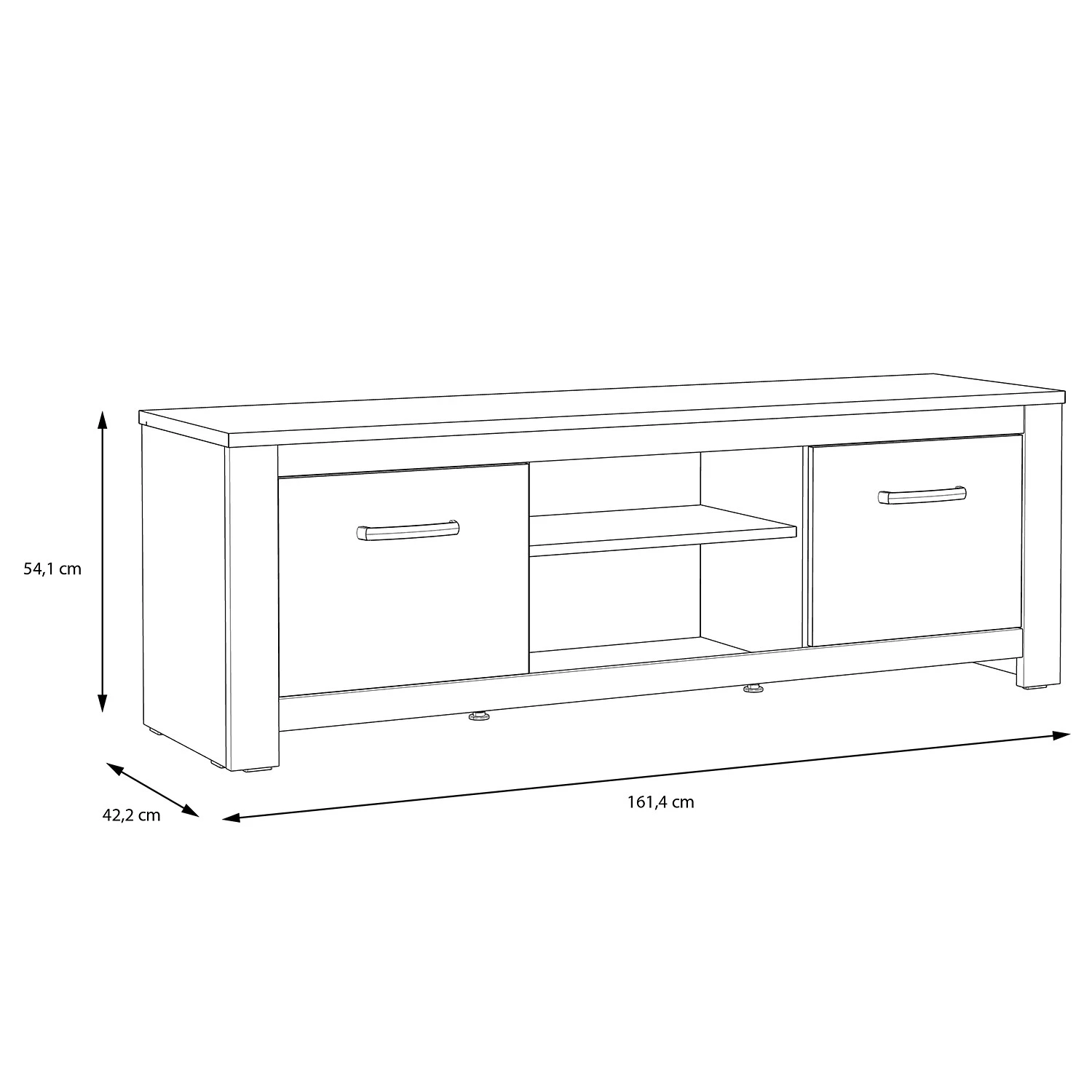 Loftscape Meuble TV Verolme I - Imitation chêne 7 Loftscape Meuble TV Verolme I - Imitation chêne – Image 5