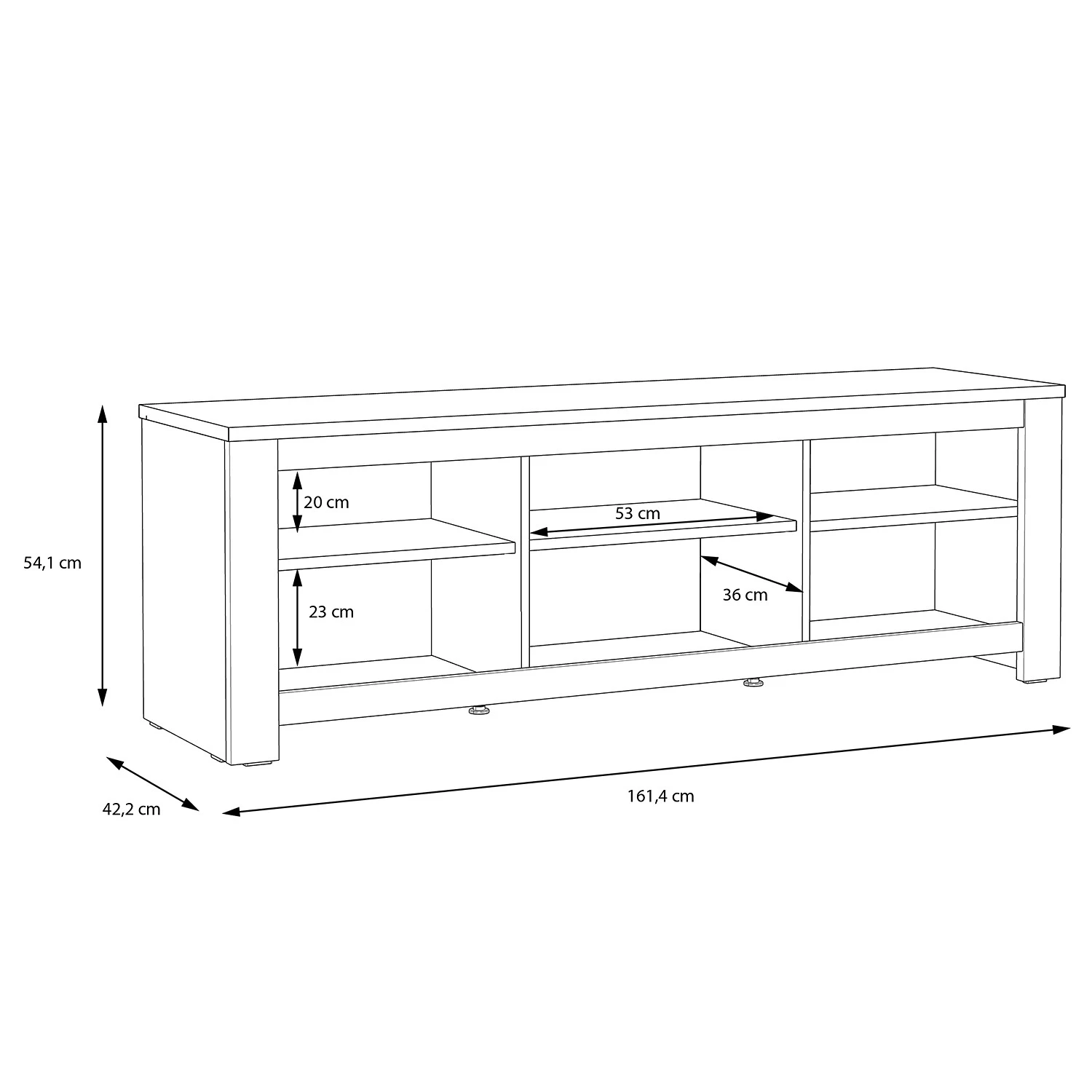 Loftscape Meuble TV Verolme I - Imitation chêne 8 Loftscape Meuble TV Verolme I - Imitation chêne – Image 6